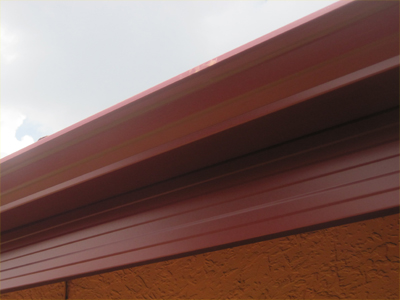 Completed Fascia and Gutter in Cape Red colour.