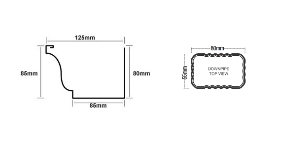 125 mm Gutter specifications