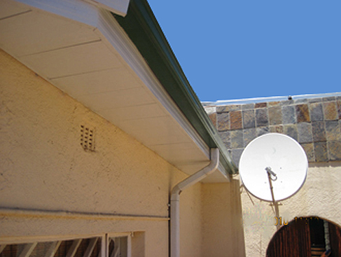 Completed Fascia Ceiling in white.