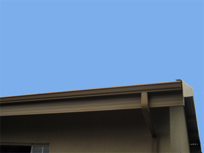 Completed Fascia and Gutter in Kalahari Sand colour.