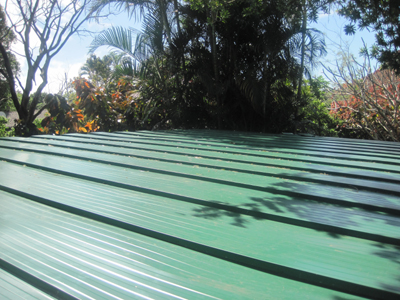 Completed Seamless roof sheeting top view